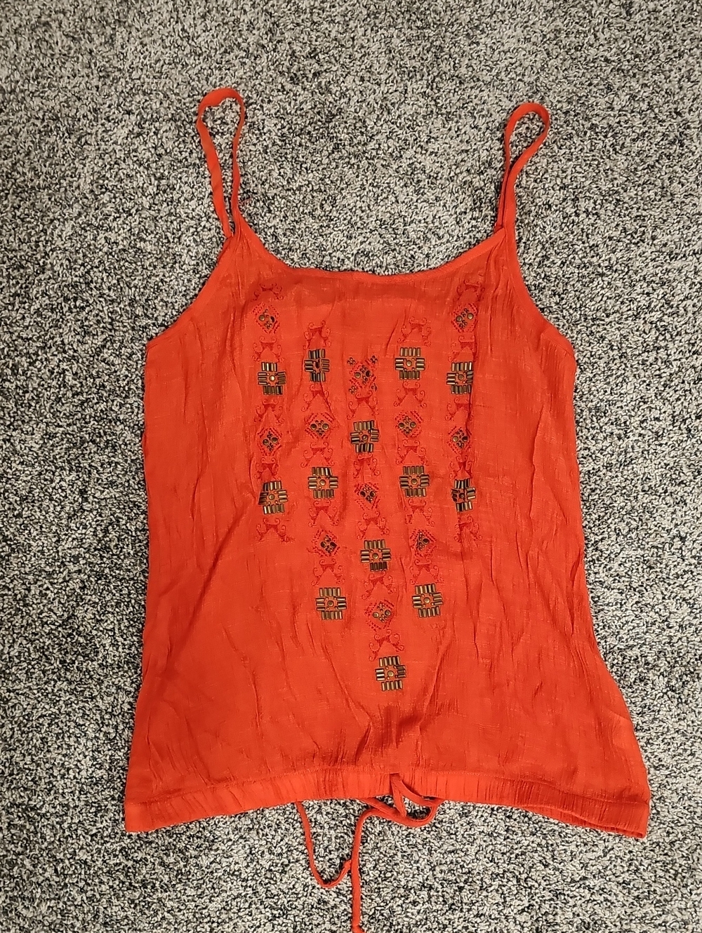 Maurices Orange/Red Tank Size L